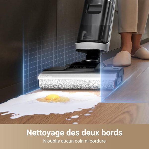 Dreame H14Pro Aspirateur Laveur Sec Et Humide, Design Plat à 180°