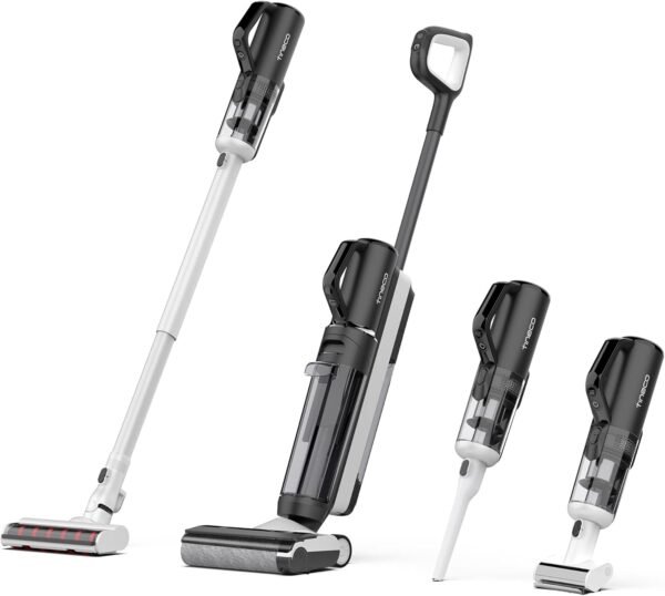 Tineco Floor One S5 Combo Power KIT Aspirateur Eau et Poussière à Main intelligents sans Fil 3 en 1, idéal pour Les saletés collantes et Les Poils d'animaux sur Sol Dur, léger