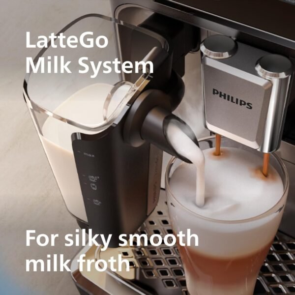 Philips Series 4400 Machine à expresso LatteGo, 12 boissons chaudes et glacées