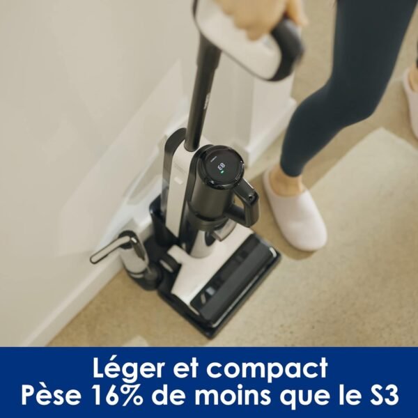 Tineco Floor One S5 Combo Power KIT Aspirateur Eau et Poussière à Main intelligents sans Fil 3 en 1, idéal pour Les saletés collantes et Les Poils d'animaux sur Sol Dur, léger