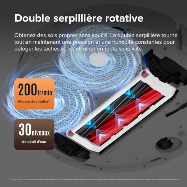 roborock Qrevo Master Aspirateur Robot avec FlexiArm Brosse & Serpillière pour Couverture des Coins