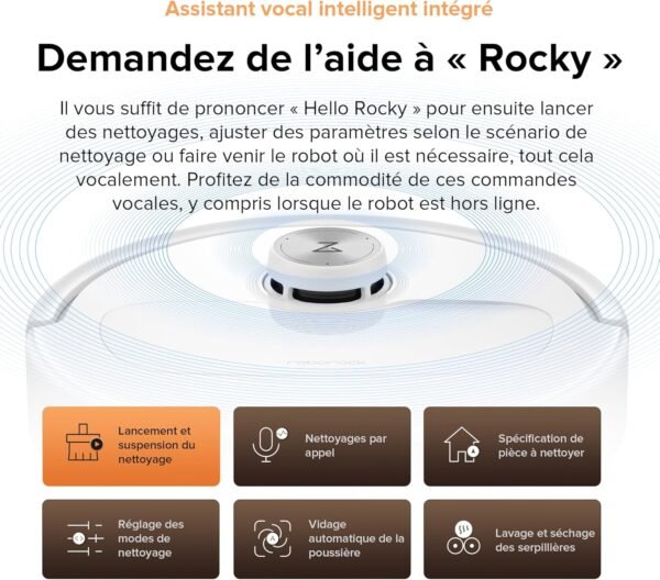 roborock Qrevo Master Aspirateur Robot avec FlexiArm Brosse & Serpillière pour Couverture des Coins