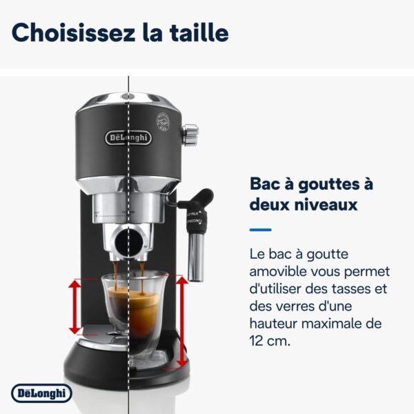 MACHINE A CAFE DELONGHI DEDICA STYLE NOIR EC695.BK.
