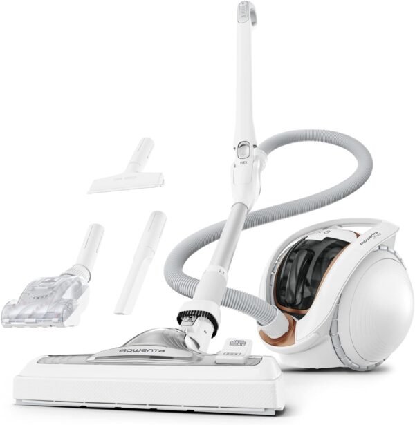Rowenta Aspirateur sans fil, Silencieux, Léger, 230 AW, 2 batteries amovibles, Flex, X-Ô 160, Blanc IX7777EA