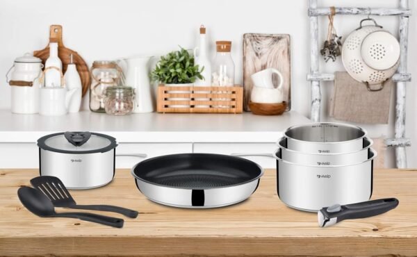 Seb Compact Inox Batterie de cuisine 20 pièces, Induction