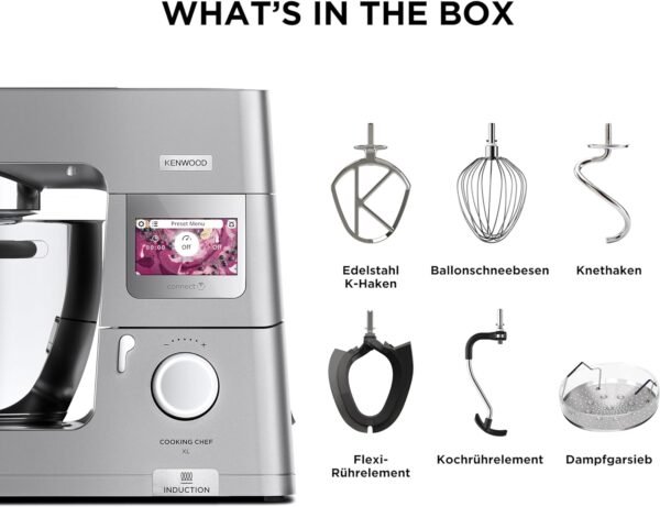 KENWOOD  Cooking Chef XL  expérience  robot pâtissier cuiseur Cuisson par induction de 20 à 180 °C   KCL95.004SI