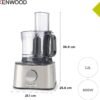 Kenwood Multipro Compact - Robot multi-fonctions - 800 Watt - acier inoxydable FDM307SS