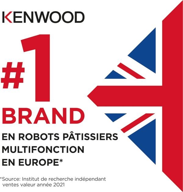 Kenwood Titanium Chef Baker Robot Patissier avec Balance Intégrée, Bol de Mélange de 5L et 3.5L, 1200W