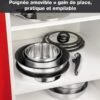 Seb Compact Inox Batterie de cuisine 10 pièces, Induction