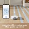 DREAME L10 Prime Robot Aspirateur Laveur avec Ascenseur de Serpillière de 7mm, Nettoyage Automatique, Navigation LDS, Cartographie 3D, 4000Pa d'Aspiration, WiFi/APP/Alexa pour Poils Animaux, Tapis