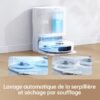 DREAME L10 Prime Robot Aspirateur Laveur avec Ascenseur de Serpillière de 7mm, Nettoyage Automatique, Navigation LDS, Cartographie 3D, 4000Pa d'Aspiration, WiFi/APP/Alexa pour Poils Animaux, Tapis