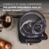 Kenwood Multipro Compact - Robot multi-fonctions - 800 Watt - acier inoxydable FDM307SS