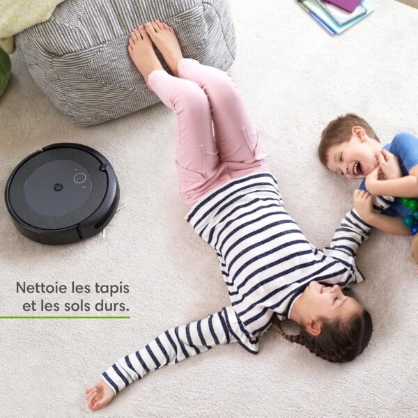 IRobot Roomba i3+ (i3554) - Aspirateur Robot connecté WiFi - Cartographie Intelligente - Nettoyage par pièce avec système d'autovidage - 2 extracteurs en Caoutchouc multisurfaces - Idéal pour Animaux