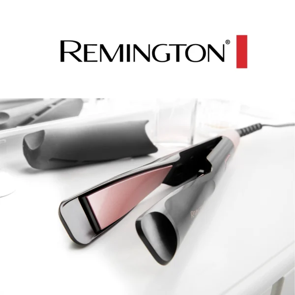 Remington Curl & Straight Confidence, 2-in-1 Hair Straightener & Curler, Ceramic coated plates infused with anti static for smooth glide, Digital display, 5 Temperatures 150°C-230°C, S6606
