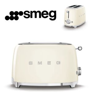GRILLE PAIN SMEG Années 50 2 U CENTRAGE 950W CREME TSF01CREU