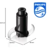 Philips Robot Multifonction Compact -1300W, 32+ Fonctions, Bol de 3,4L, Hachoir Puissant, Lame et Disques en Acier Inoxydable (HR7778/00)