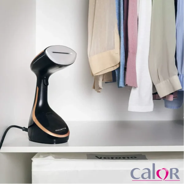 Calor Défroisseur à main Access Steam Care  Tête chauffante anguleuse   3niveaux de vapeur   Planche verticale DT9100C0, Noir / Cuivre