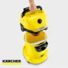 Karcher WD 3 Aspirateur Sec et Humide 17 L, 1 000 W (1.629-821.0), Courant Sans Contrôle d'Allumage, Plastique, 1000 W - Deux Tubes d'Aspiration Rigides, 2 Buses, Filtre, Sac, Tuyau de 2 m