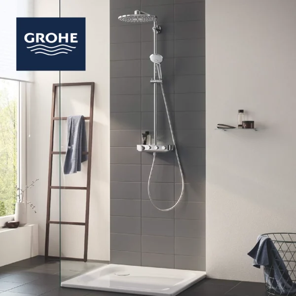 GROHE Colonne de douche thermostatique Euphoria SmartControl System 310 Duo 26507000 (Import Allemagne), Chromé, 310 mm [Classe énergétique A]
