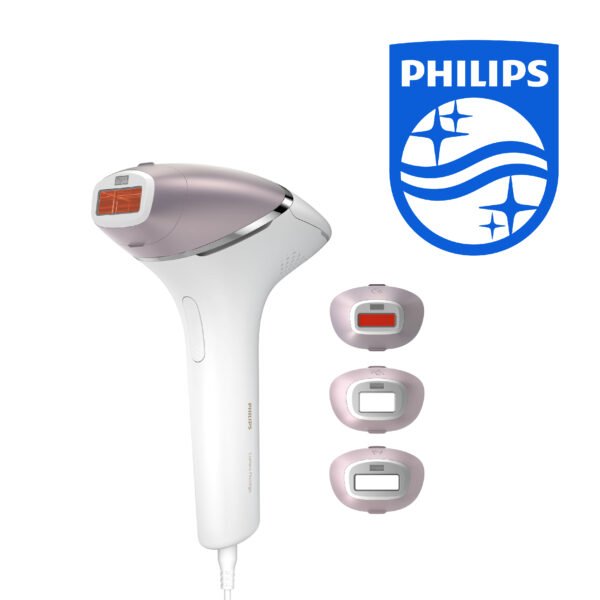 Philips Lumea Épilateur à lumière pulsée Série 8000 - épilateur avec technologie SenseIQ, 4 embouts et tondeuse-stylo Satin Compact, utilisation filaire (modèle BRI949/00)