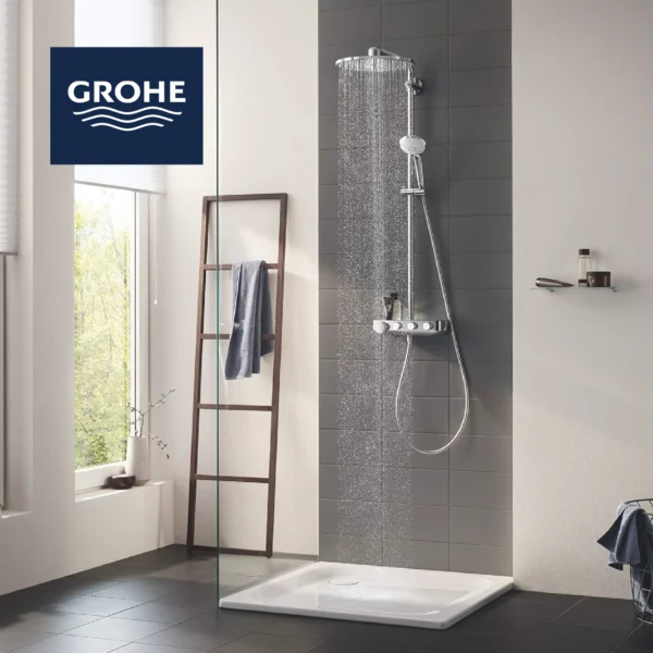 GROHE Colonne de douche thermostatique Euphoria SmartControl System 310 Duo 26507000 (Import Allemagne), Chromé, 310 mm [Classe énergétique A]