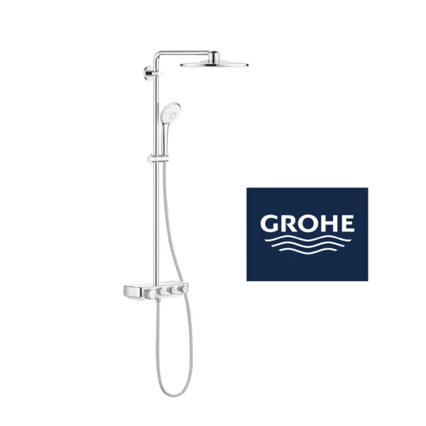 GROHE Colonne de douche thermostatique Euphoria SmartControl System 310 Duo 26507000 (Import Allemagne), Chromé, 310 mm [Classe énergétique A]