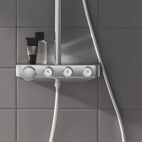 GROHE Colonne de douche thermostatique Euphoria SmartControl System 310 Duo 26507000 (Import Allemagne), Chromé, 310 mm [Classe énergétique A]