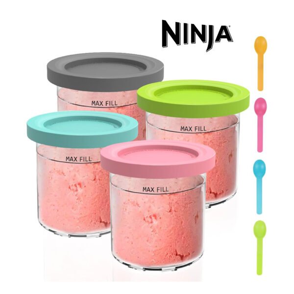 Ninja CREAMi machine à crème glacée et à desserts glacés, 7 programmes, pour faire de la crème glacée, gelato, sorbet, des bols à smoothie ou des milk-shakes,  1,4L, NC300EU