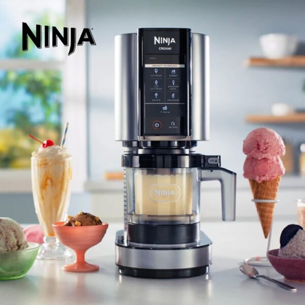Ninja CREAMi machine à crème glacée et à desserts glacés, 7 programmes, pour faire de la crème glacée, gelato, sorbet, des bols à smoothie ou des milk-shakes,  1,4L, NC300EU