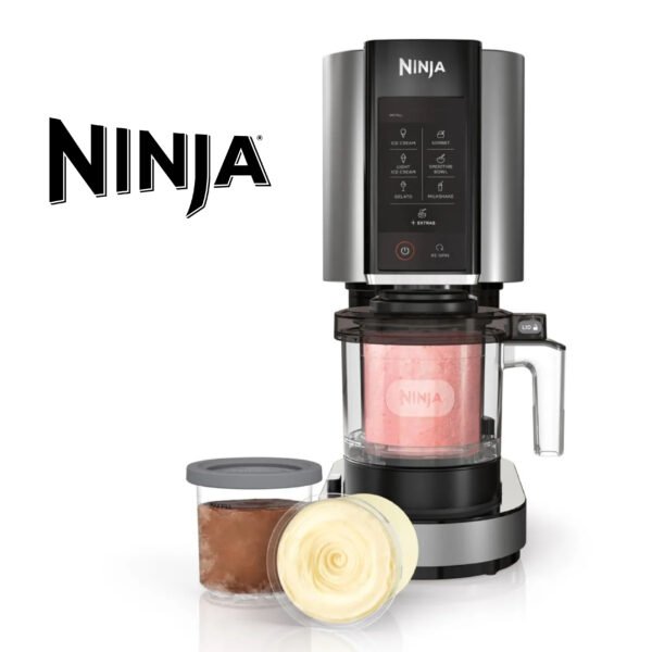 Ninja CREAMi machine à crème glacée et à desserts glacés, 7 programmes, pour faire de la crème glacée, gelato, sorbet, des bols à smoothie ou des milk-shakes,  1,4L, NC300EU