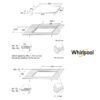 Whirlpool Tables de Cuisson 4 Feux Gaz Verre Trempé Fonte Largeur 59 Cm GOR 616/MR