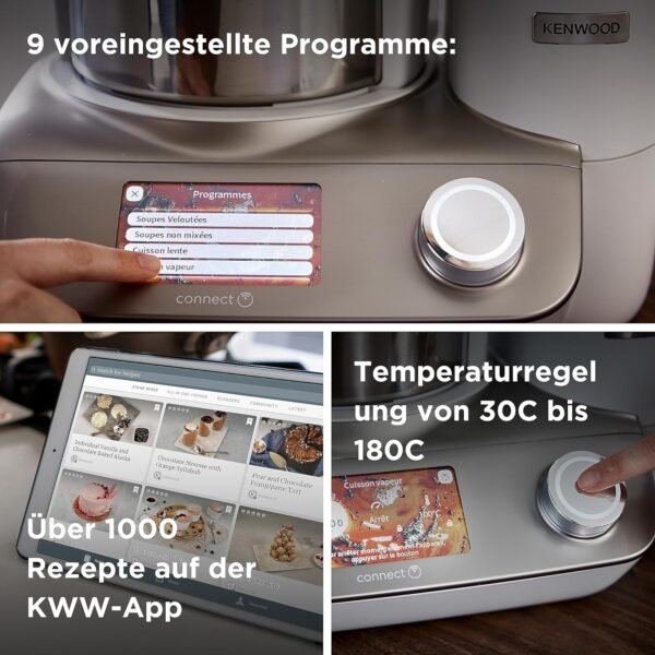 KENWOOD Robot Cuiseur CookEasy + Champagne, Plastique Acier allié, 5011423203300 CCL50.A0CP Gris