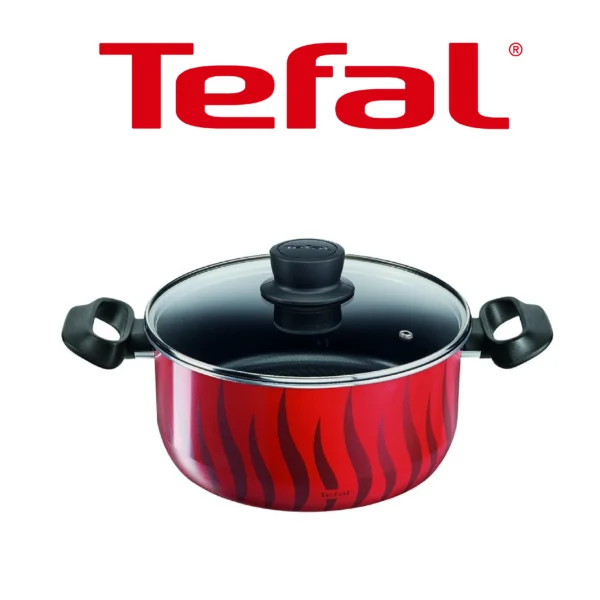 TEFAL Cookware Set G6 Tempo Flame 12 Pcs Cooking Set  Red  Aluminium   C3079282
