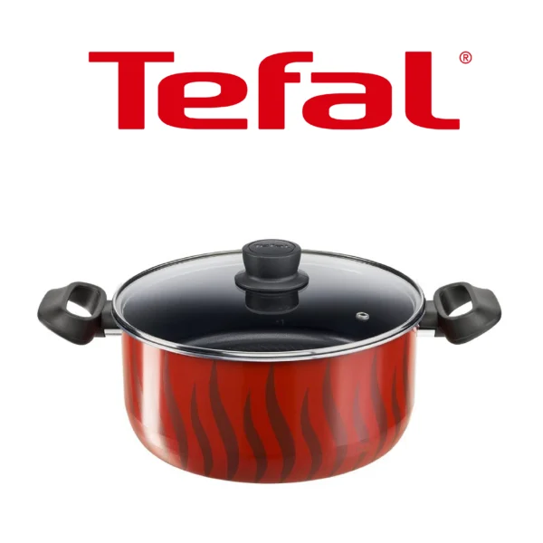 TEFAL Cookware Set G6 Tempo Flame 12 Pcs Cooking Set  Red  Aluminium   C3079282