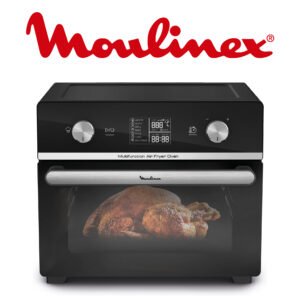 Moulinex Easy Fry air fryer, multicuiseur et four, 20 L, 10 programmes, friteuse sans huile, 3 niveaux de cuisson, compact, extra crisp, noir, AL605820