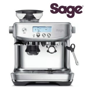 Sage - The Barista Pro - Machine à Café avec Mousseur à Lait Manuel & Moulin Conique Intégré - 30 Réglages de Mouture, 1650W - Pichet et Tamper Inclus - Acier Inoxydable Brossé [Classe énergétique A]