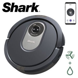 Shark AI Robot Aspirateur Robot avec Anti-Emmêlement de Cheveux, Convient à Tous les Tapis et Sols Durs, Jusqu'à 90 Minutes d'Autonomie, Commandes RV2001EU