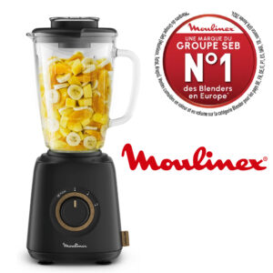 Moulinex Blender, Eco Respect, 1,75 L, 4 lames, 800 W Fabriqué en France, LM46EN10