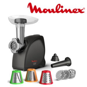 Moulinex HV4 Successor, Hachoir à viande, 2000W, 7 en 1, Fabriqué en France, Noir ME472832