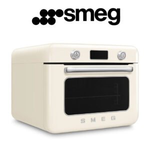 Smeg Mini Four Combiné 10 Fonctions de Cuisson, 33 Recettes Automatiques COF01CREU Crème