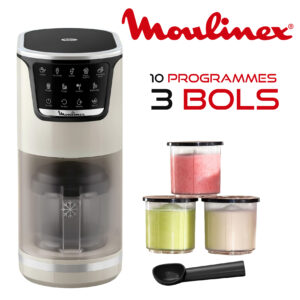 Moulinex Dolci, Machine à glaces, 10programmes, 3 bols, 1,4 L, MJ604AF0 ( 7 million 7000 DA )